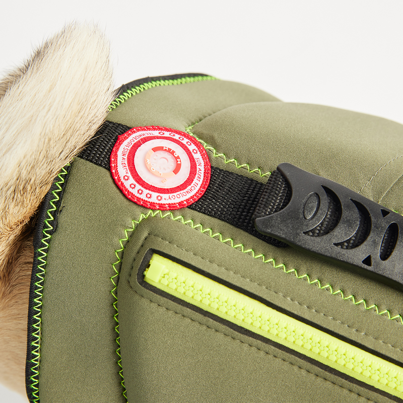 Khaki Neoprene Dog Life Jacket – Safe & Stylish Buoyancy Vest