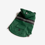 Aden Dog Raincoat - Green - Silver Paw
