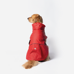 Aden 2.0 Dog Raincoat Red – Waterproof, Adjustable Fit, Reflective Piping & UV Protection