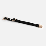 Aquafleece Dog Collar - Black - Silver Paw