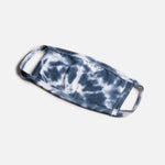 Matching Human & Dog Bandana & Face Mask Bundle - Tie Dye Navy - Silver Paw
