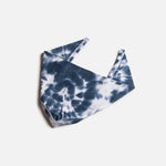 Matching Human & Dog Bandana & Face Mask Bundle - Tie Dye Navy - Silver Paw