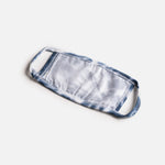Matching Human & Dog Bandana & Face Mask Bundle - Tie Dye Navy - Silver Paw