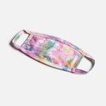 Matching Human & Dog Bandana & Face Mask Bundle - Tie Dye Rainbow - Silver Paw