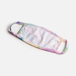 Matching Human & Dog Bandana & Face Mask Bundle - Tie Dye Rainbow - Silver Paw
