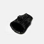 Phoenix Dog Jacket - Black | Quilted Vegan Leather Coat with Faux Fur Lining