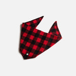 ❤️ Bandana pour chien à carreaux – Écharpe classique à carreaux rouges pour chiots élégants