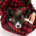 Red Plaid Dog Pajamas – Cozy & Soft Pet Onesie for Ultimate Comfort