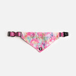Pink Tie-Dye Poplin Dog Bandana Collar – Adjustable & Stylish Pet Accessory