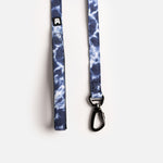 Poplin Dog Leash – Blue Tie-Dye Durable Leash with Padded Handle & Secure Locking Clasp