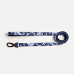 Poplin Dog Leash – Blue Tie-Dye Durable Leash with Padded Handle & Secure Locking Clasp
