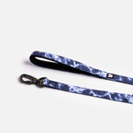 Poplin Dog Leash – Blue Tie-Dye Durable Leash with Padded Handle & Secure Locking Clasp