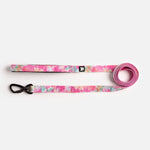 Pink Tie-Dye Poplin Dog Leash – Durable, Secure & Stylish