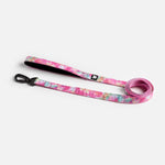 Pink Tie-Dye Poplin Dog Leash – Durable, Secure & Stylish
