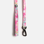 Pink Tie-Dye Poplin Dog Leash – Durable, Secure & Stylish