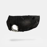 Spencer Dog Jacket – Distressed Denim with Sherpa Lining & Matte Snaps