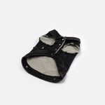 Spencer Dog Jacket – Distressed Denim with Sherpa Lining & Matte Snaps