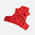Pyjama thermique pour chien – Combinaison en coton côtelé rouge, confortable et chaude