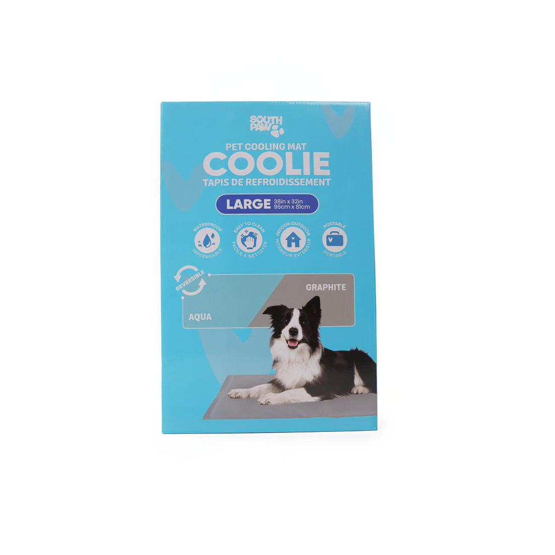 Reversible Dog Cooling Mat - Blue and Grey