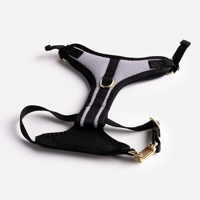 Aquafleece Dog Harness - Grey - Silver Paw