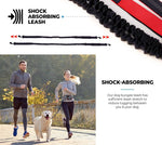 Floral Navy Hands-Free Dog Leash – Adjustable Waist Belt with Shock-Absorbing Bungee & Storage Pouch