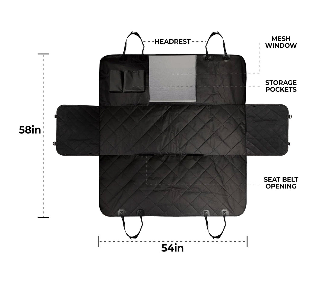 Waterproof Backseat Car Hammock Dog Cover – Non-Slip &amp; Scratch Proof