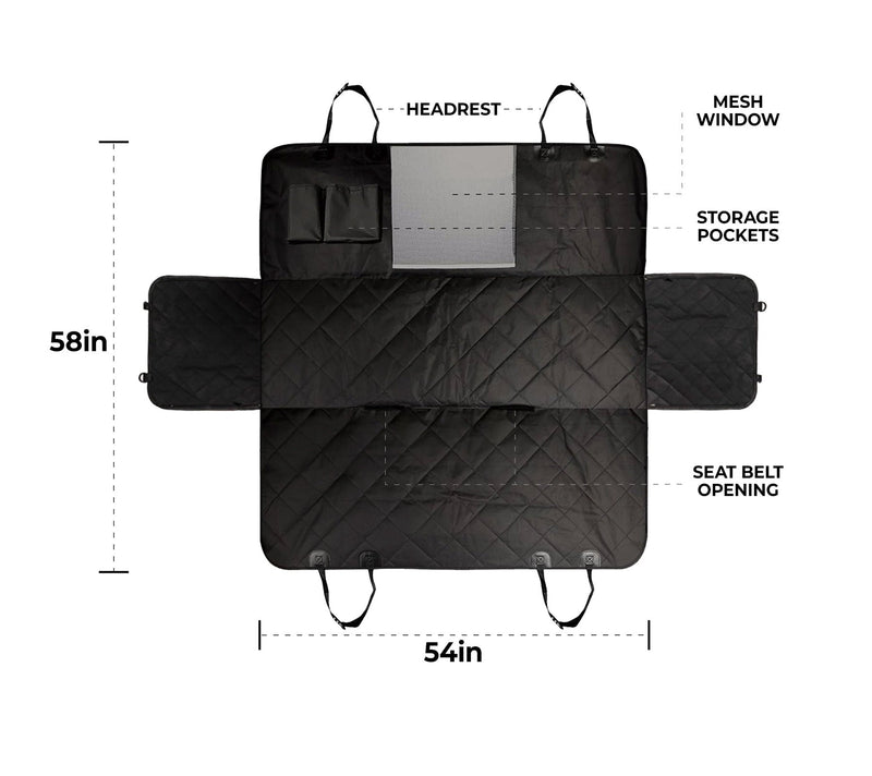 Waterproof Backseat Car Hammock Dog Cover – Non-Slip & Scratch Proof