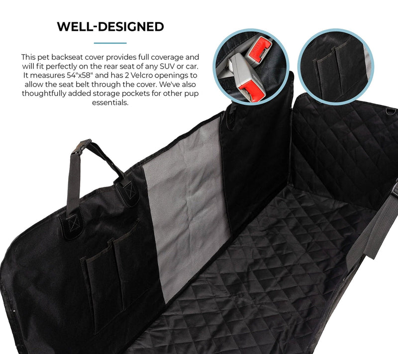 Waterproof Backseat Car Hammock Dog Cover – Non-Slip & Scratch Proof