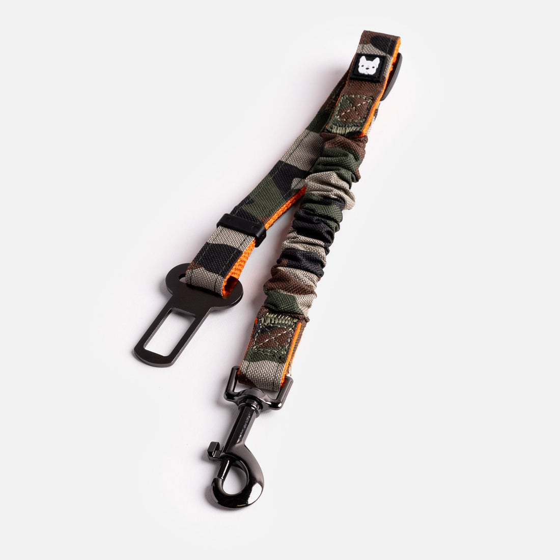 Car Dog Seat Belt Buckle - Camo - Silver Paw