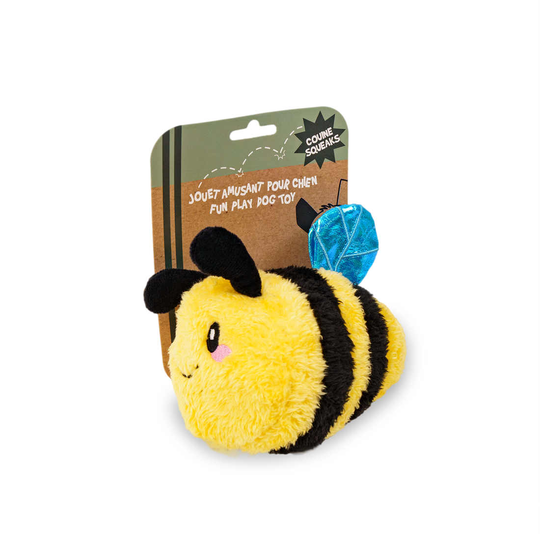 Bee Plush Dog Toy