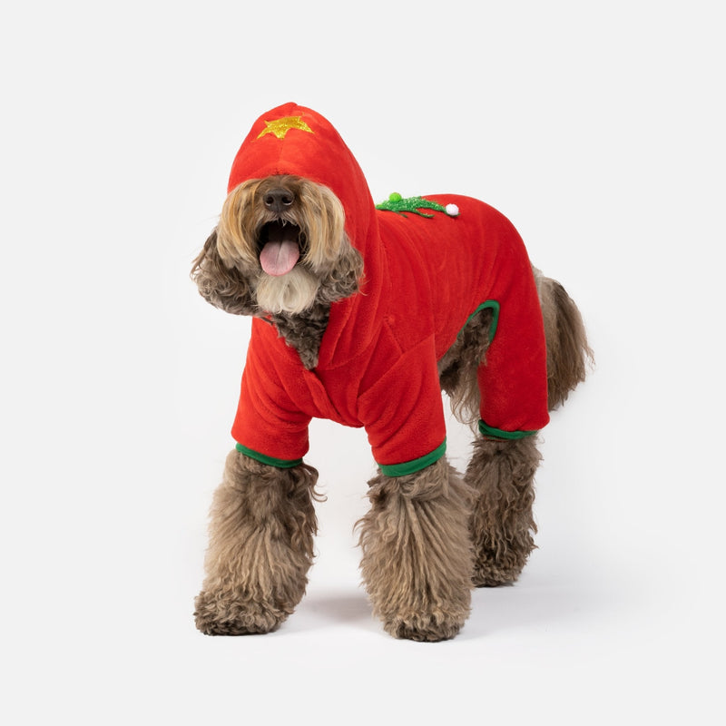 Christmas Tree Dog Pjs - Silver Paw
