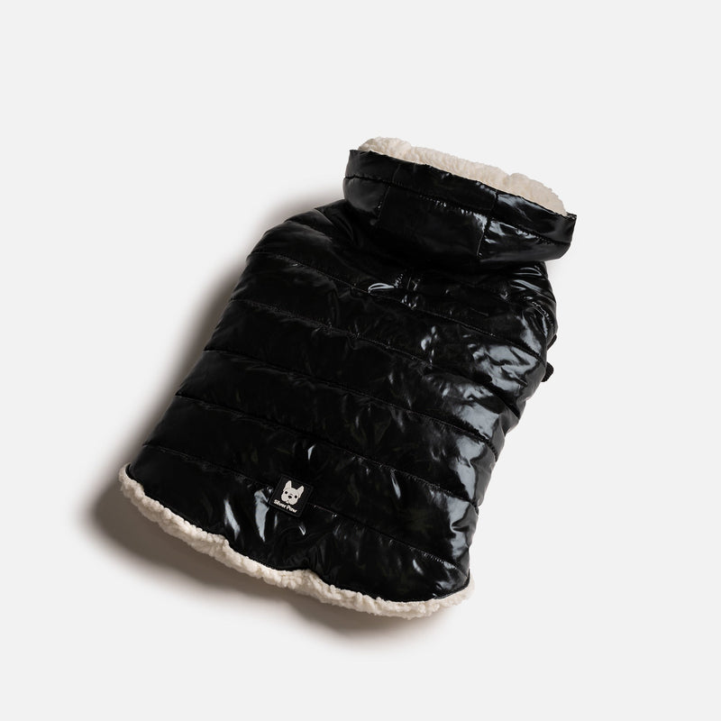 Emma Dog Jacket - Black - Silver Paw