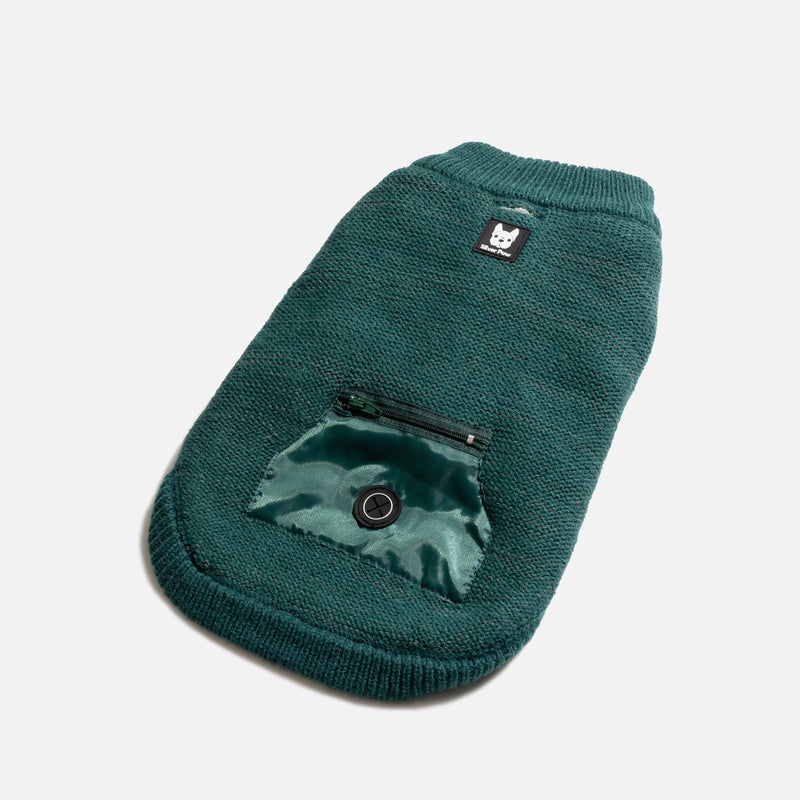 James Dog Sweater - Teal - Silver Paw
