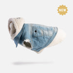 Justin - Denim Dog Jacket - Silver Paw