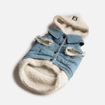 Justin - Denim Dog Jacket - Silver Paw