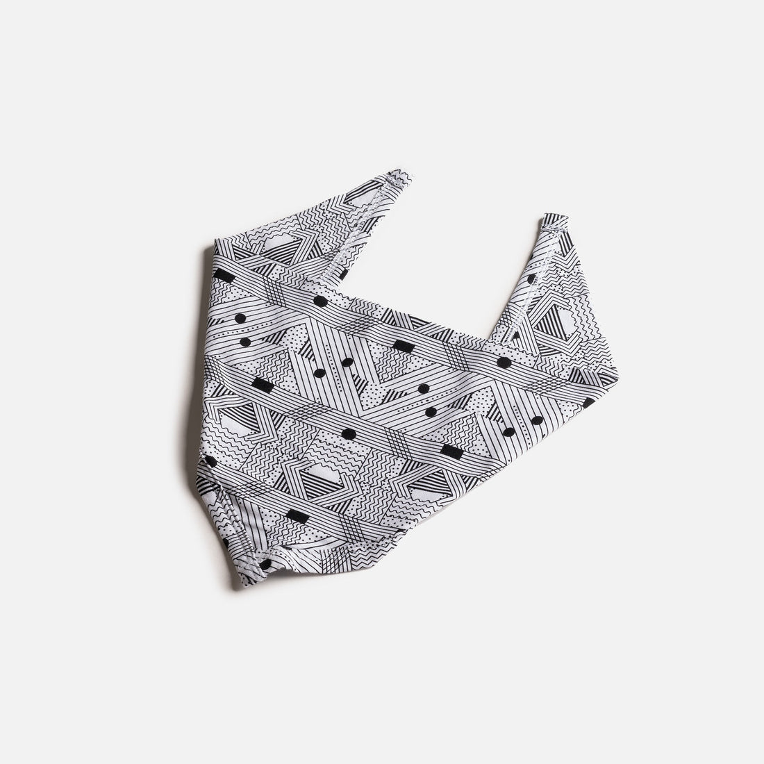 Matching Human & Dog Bandana & Face Mask Bundle - Geometric - Silver Paw