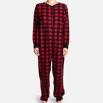 Matching Human & Dog Onesie - Plaid Red - Silver Paw