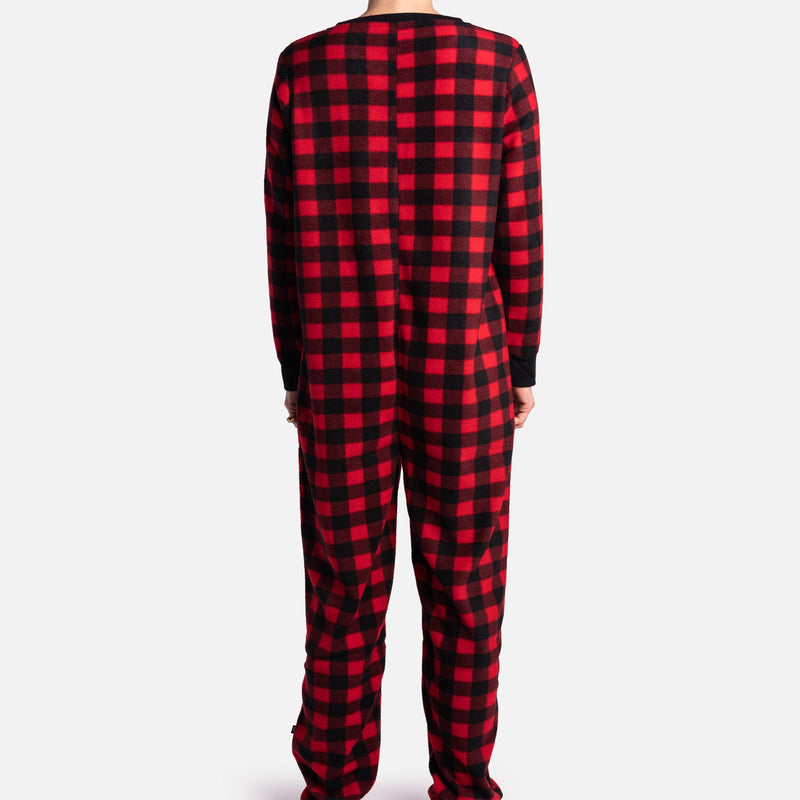 Matching Human & Dog Onesie - Plaid Red - Silver Paw
