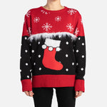 Matching Human & Dog Ugly Xmas Sweater - Stocking - Silver Paw