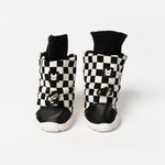 Morgan Adjustable Dog Boots - Plaid - Silver Paw