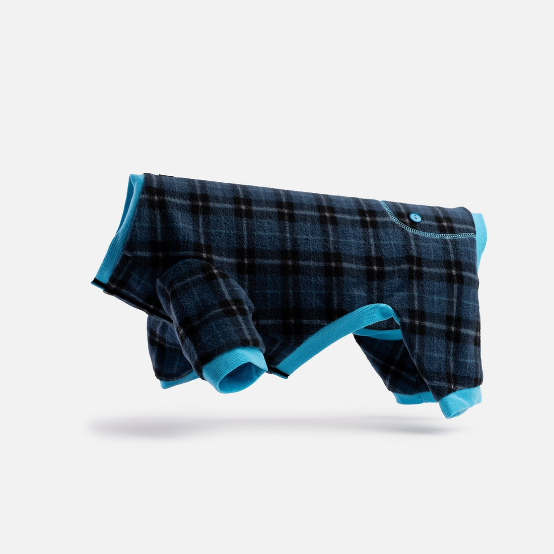 Pyjama pour chien à carreaux bleus – Combinaison douce et confortable pour un confort ultime