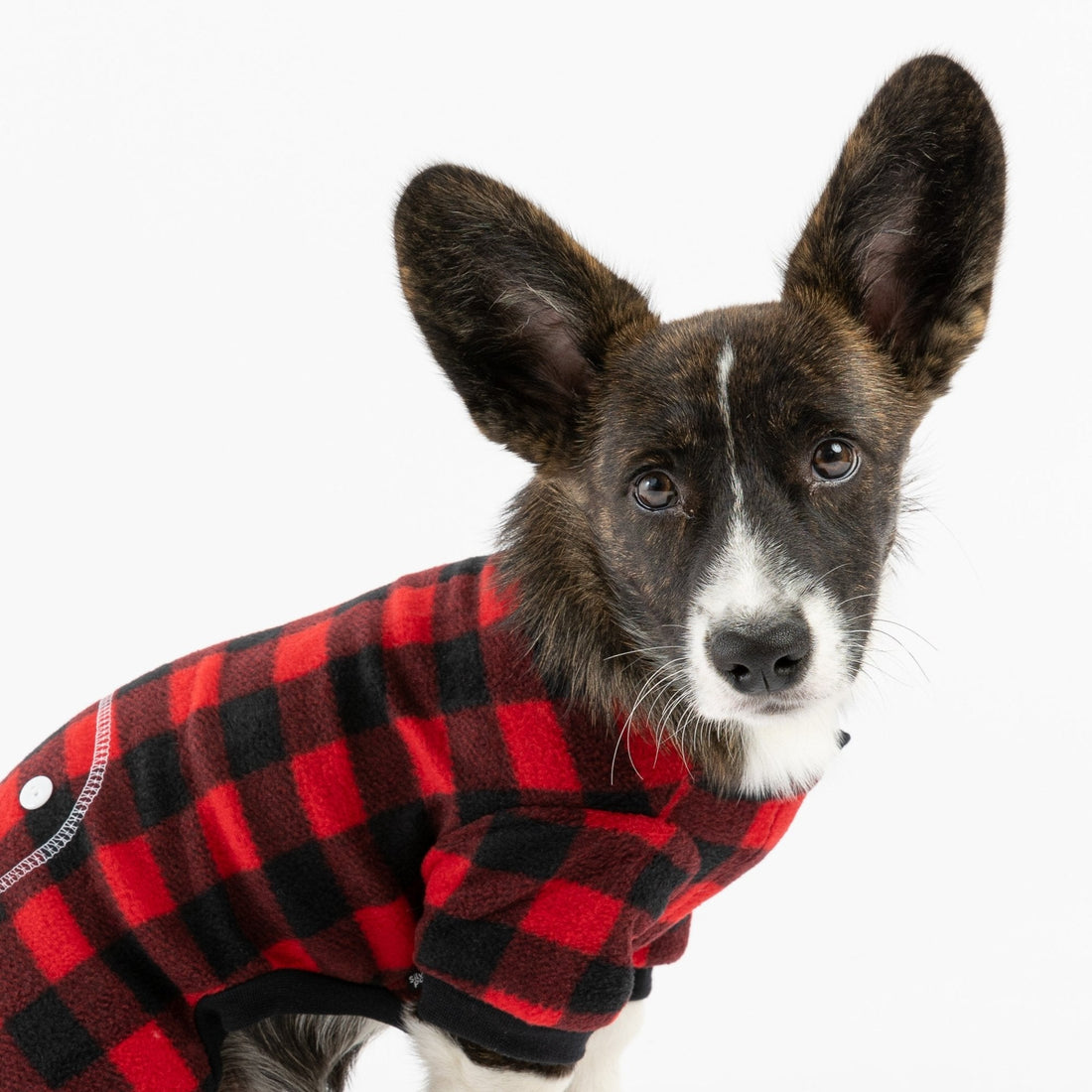 Pyjama pour chien à carreaux rouges – Combinaison confortable et douce pour un confort ultime