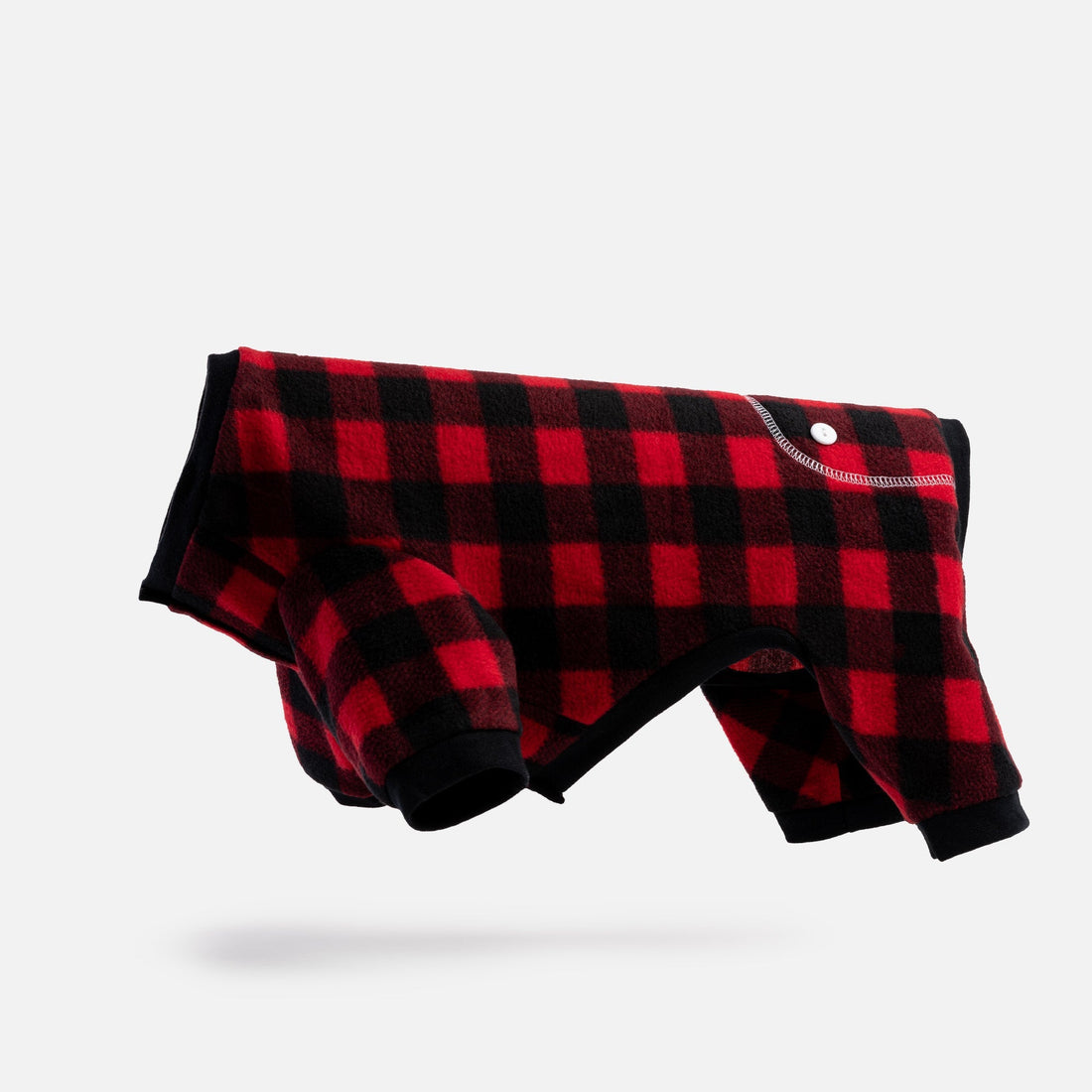 Pyjama pour chien à carreaux rouges – Combinaison confortable et douce pour un confort ultime