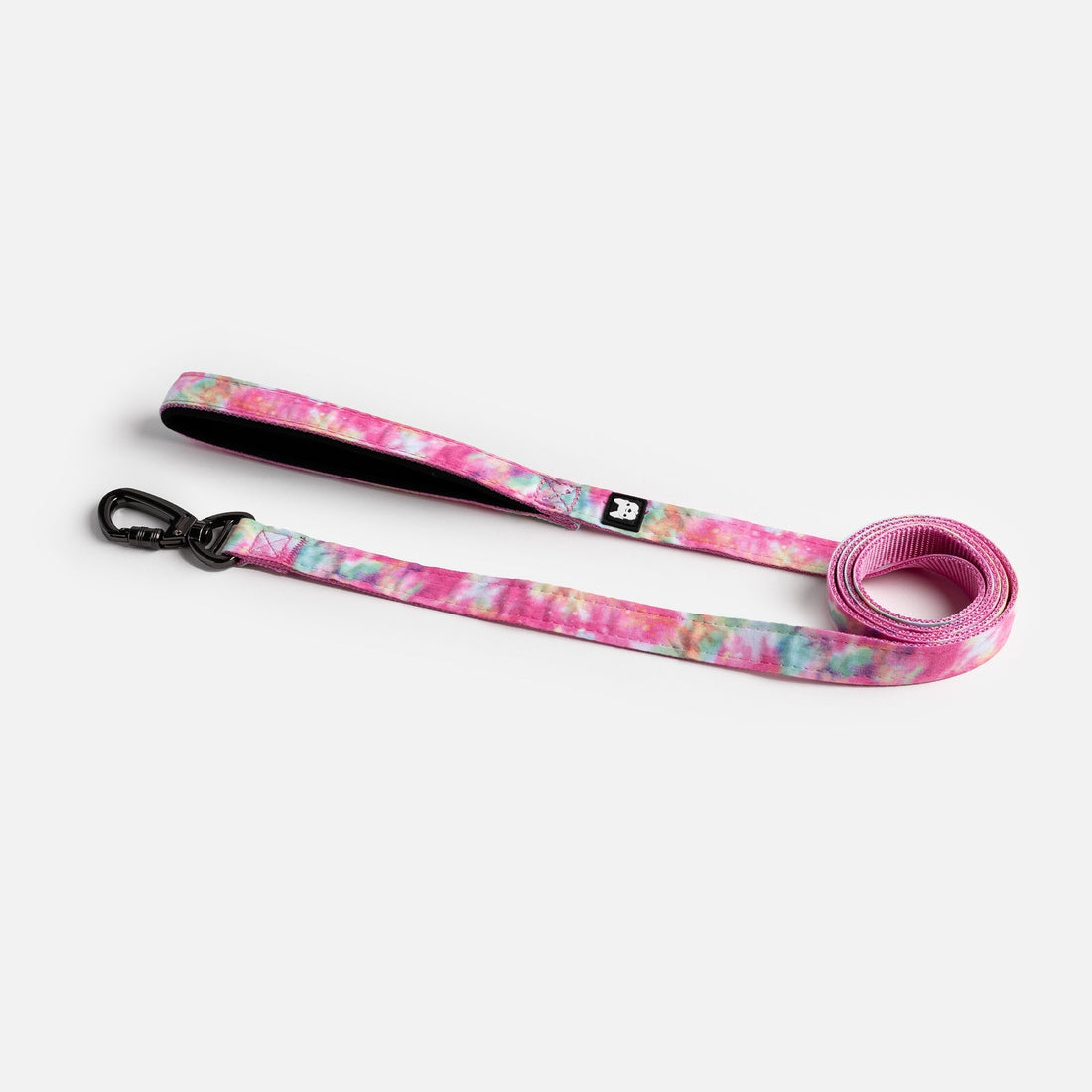 Laisse pour chien en popeline rose tie-dye – Durable, sûre et élégante