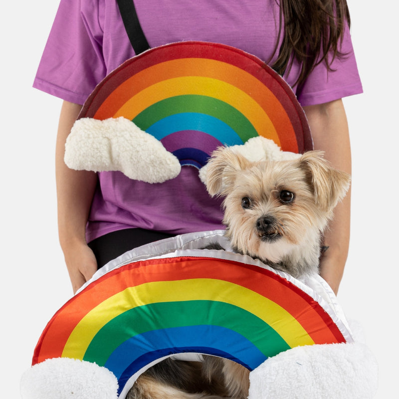 🌈☁ Costume humain assorti arc-en-ciel – Tenue duo colorée et amusante !