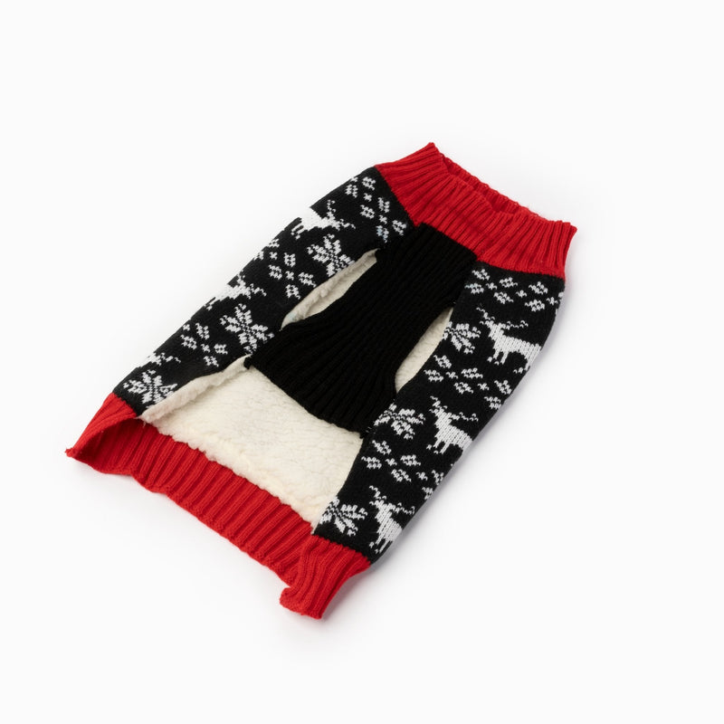 Pull pour chien renne – Tricot douillet pour les fêtes avec motif renne festif 