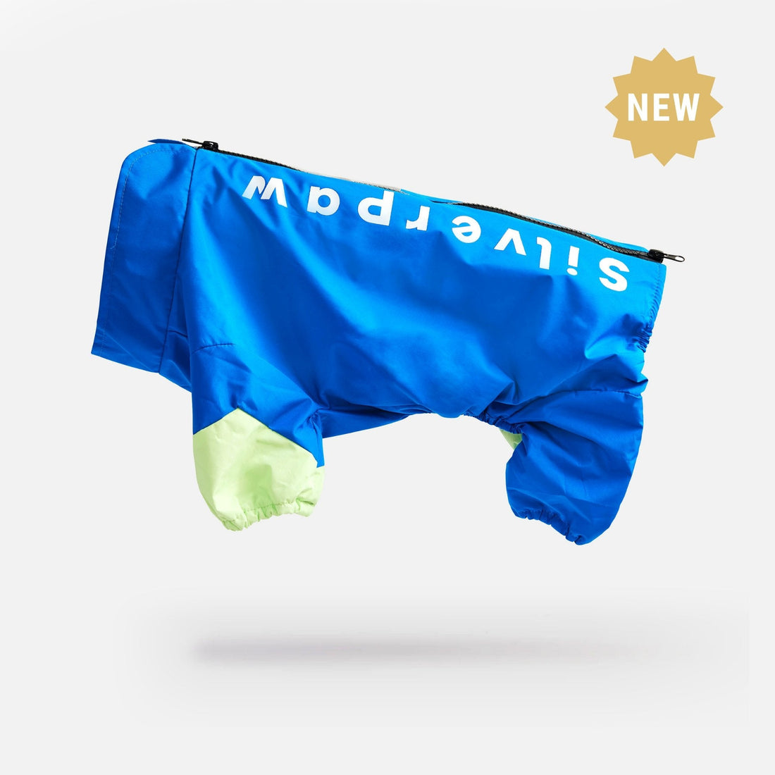 Survêtement pour chien Ricki – Combinaison imperméable bleue avec accès au harnais et fermeture éclair