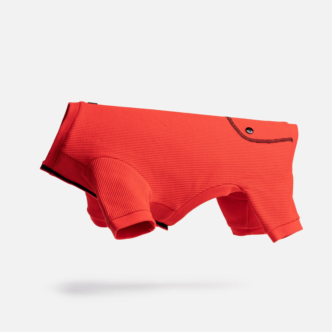 Pyjama thermique pour chien – Combinaison en coton côtelé rouge, confortable et chaude