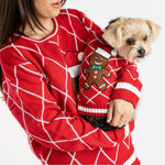 Pull de Noël moche pour chien – Pull en tricot festif en pain d'épices