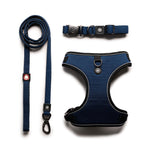 Ensemble harnais, laisse et collier 3 en 1 pour chien – Réglable, confortable et durable